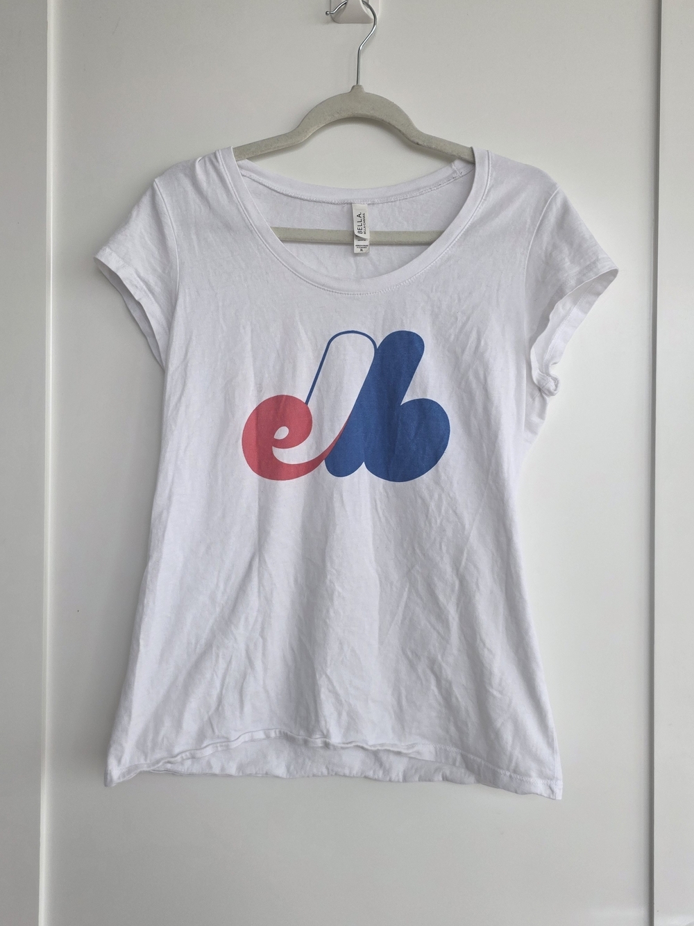 Bella Canvas White Scoop Neck Tee with Expos Logo